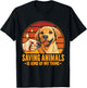 Saving Animals Is Kind Of My Thing Dog Rescue Adopt Dogs T-Shirt - T-Shirt | Black
