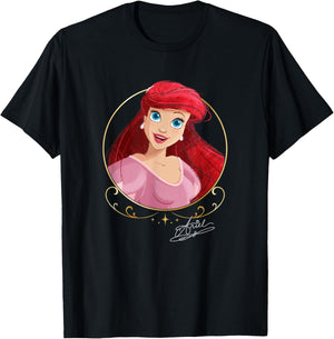 Disney Princess Royalty Group Matching Ariel 2-Sided T-Shirt - T-Shirt | Black