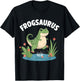 Frog Dinosaur Toad T-Rex Dino Funny Frog T-Shirt - T-Shirt | Black
