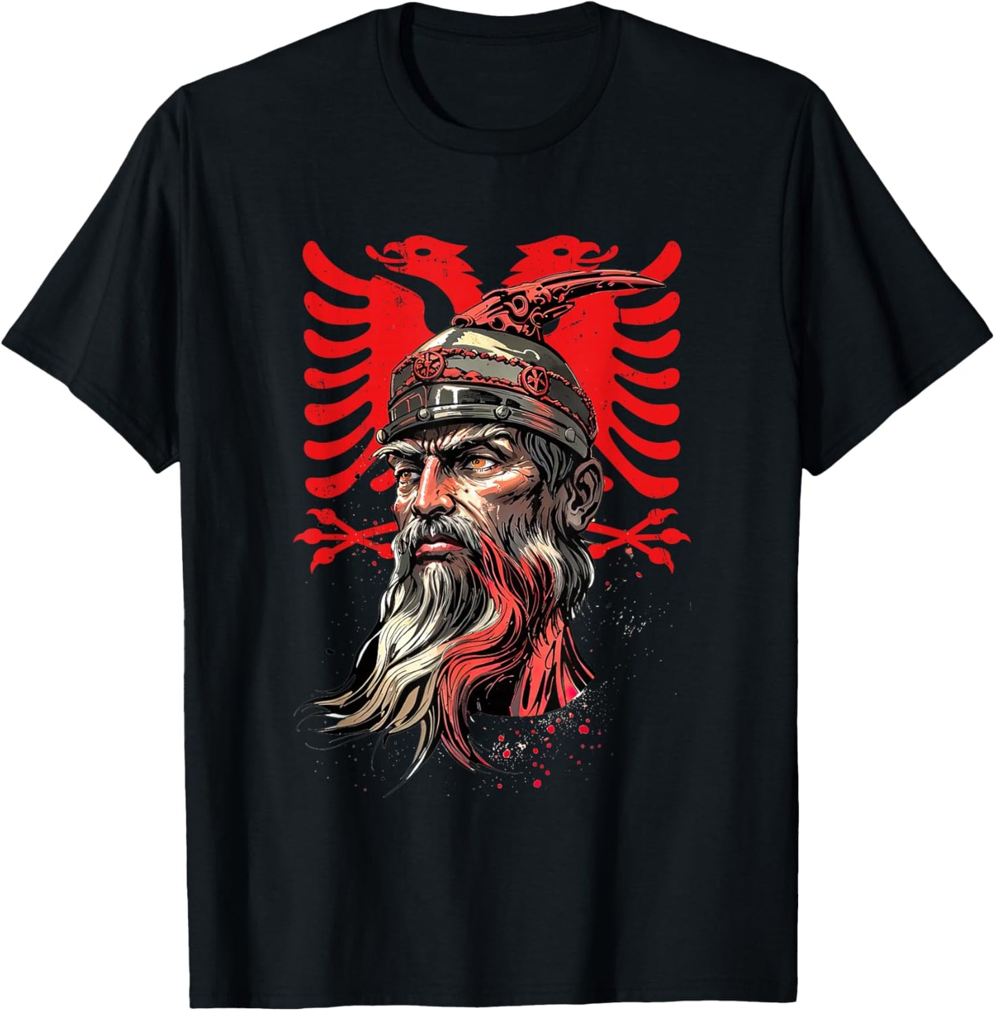 Skanderbeg Albania and Kosovo flag for a proud Albanian T-Shirt - T-Shirt | Black