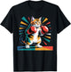 Colorful Funny Boxing Cat Kickboxing Boxer Training T-Shirt - T-Shirt | Black