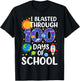 I Blasted Through 100 Days Of School Space 100 Days Smarter T-Shirt - T-Shirt | Black