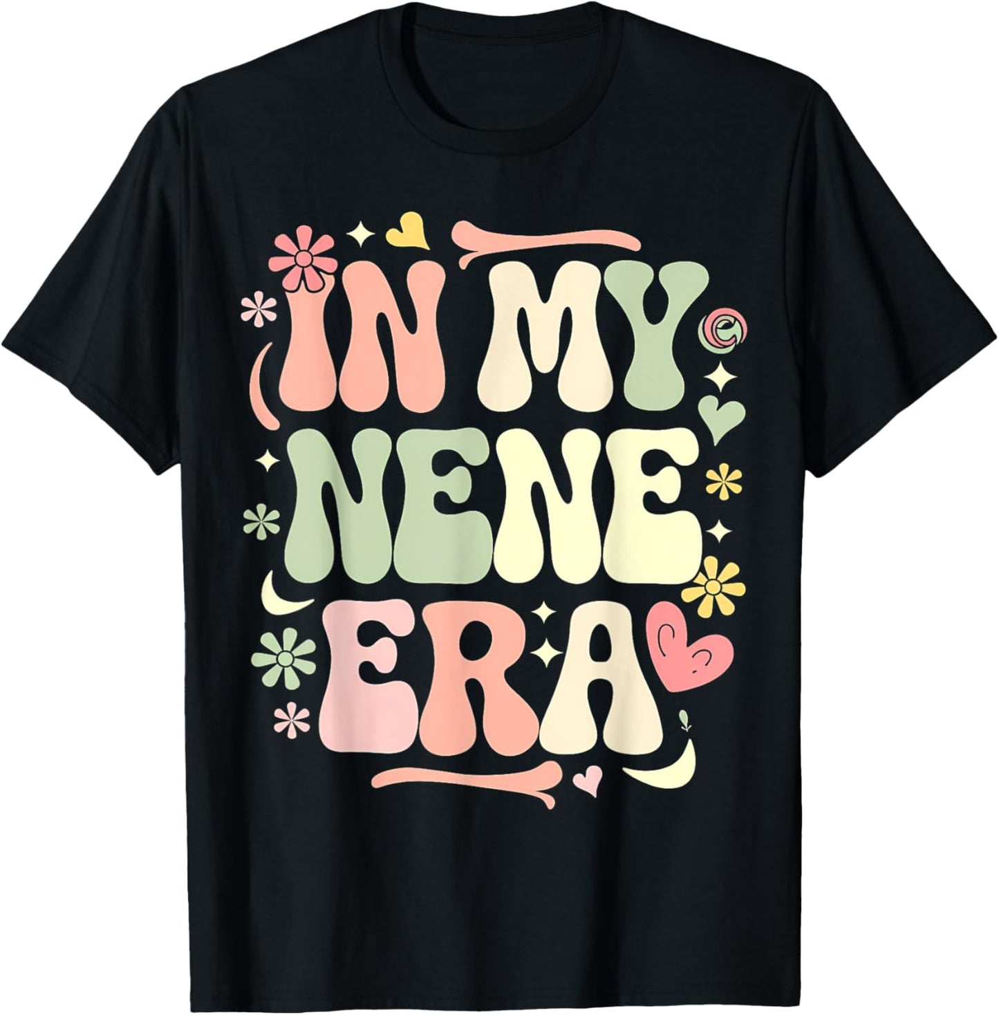 In My Nene Era Funny Sarcastic Groovy Retro Mother's Day T-Shirt - T-Shirt | Black