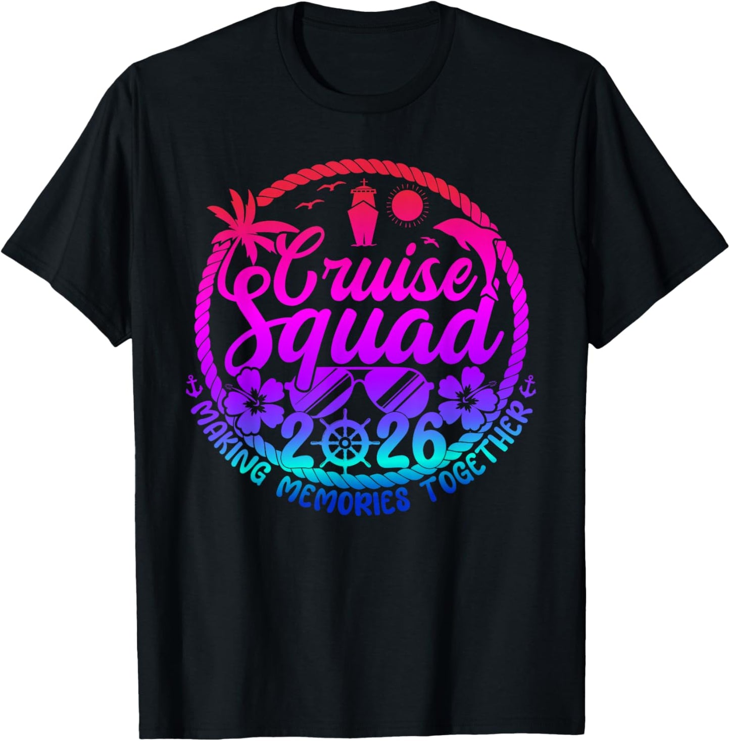 Cruise Squad 2026 Summer Vacation Matching Family Cruise T-Shirt - T-Shirt | Black