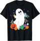 Crocheting Halloween Ghost T-Shirt - T-Shirt | Black