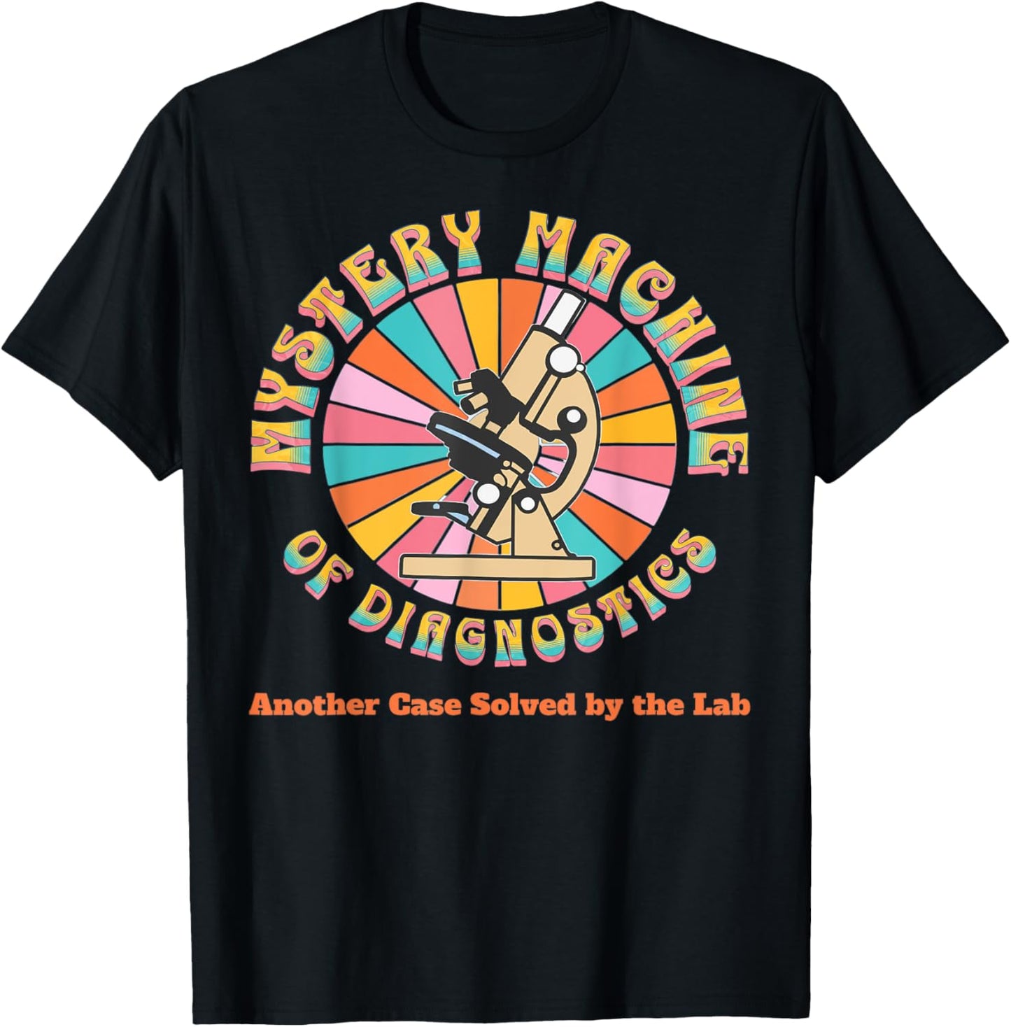 Mystery Machine of Diagnostics Retro Lab Week 2025 Med Tech T-Shirt - T-Shirt | Black
