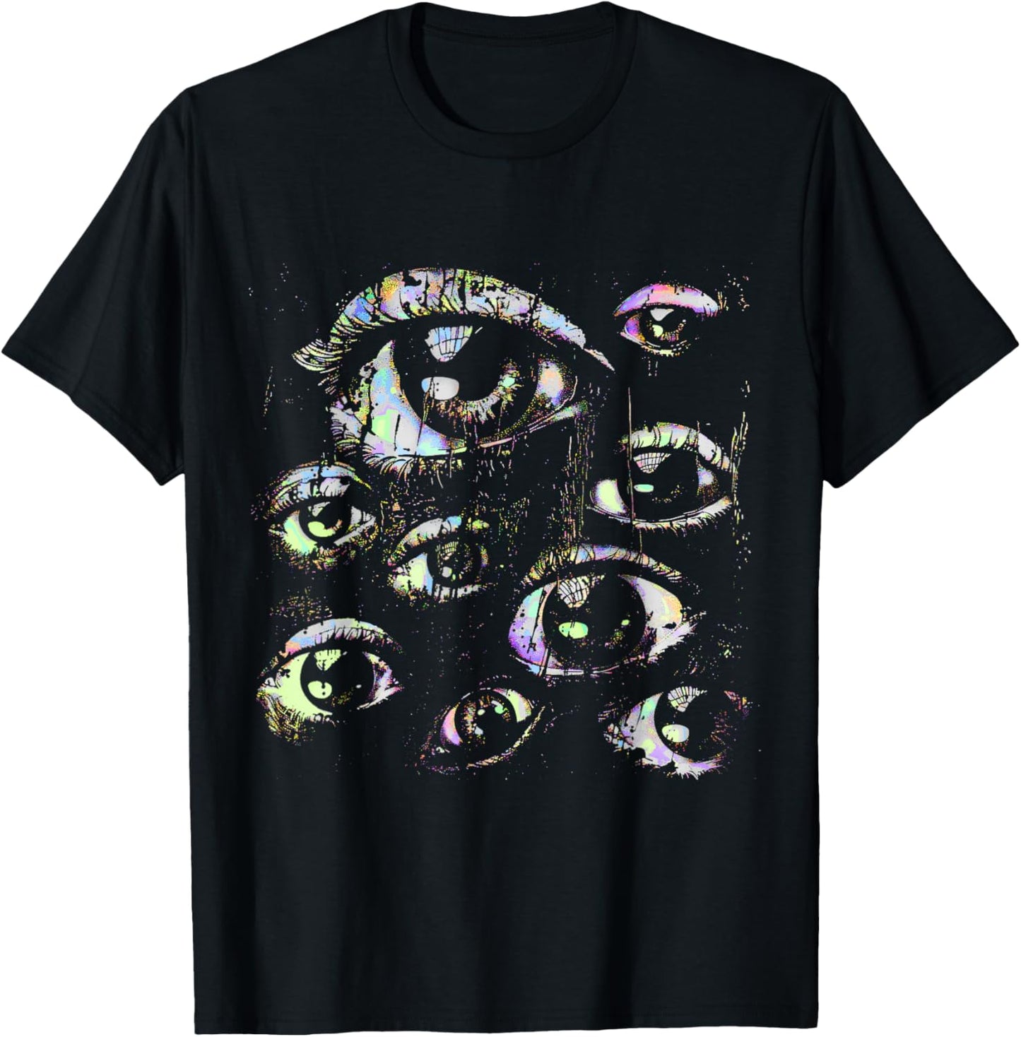 Eyes Pastel Goth Weird Grunge Alt Y2K Odd Strange Aesthetic T-Shirt - T-Shirt | Black