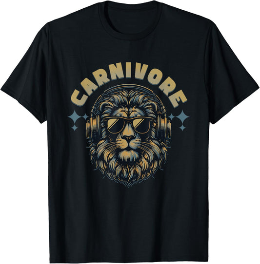 Carnivore: Zero Carb Lion Diet Lifestyle T-Shirt - T-Shirt | Black