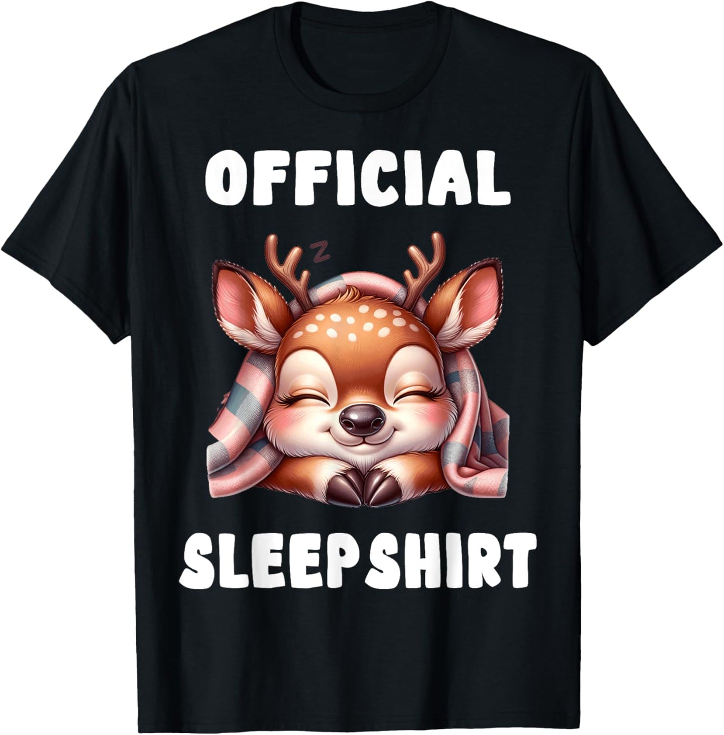 Deer - Official Sleepshirt Pajamas Nightgown T-Shirt - T-Shirt | Black