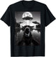 Funny Black Lab Labrador Dog Selfie with UFOs Weird Aliens T-Shirt - T-Shirt | Black