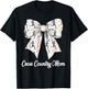 Cross Country Mom Coquette Bow Cute XC Lovers Mothers Day T-Shirt - T-Shirt | Black
