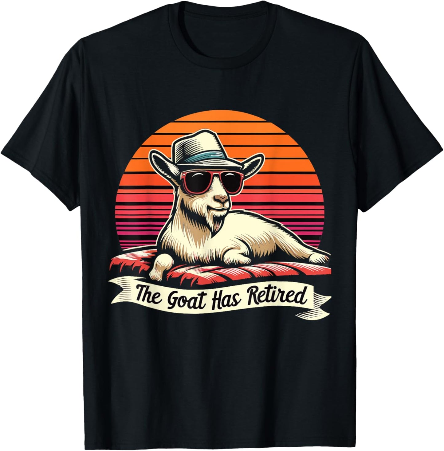 the goat has retired men Retirement goat Pension plan T-Shirt - T-Shirt | Black