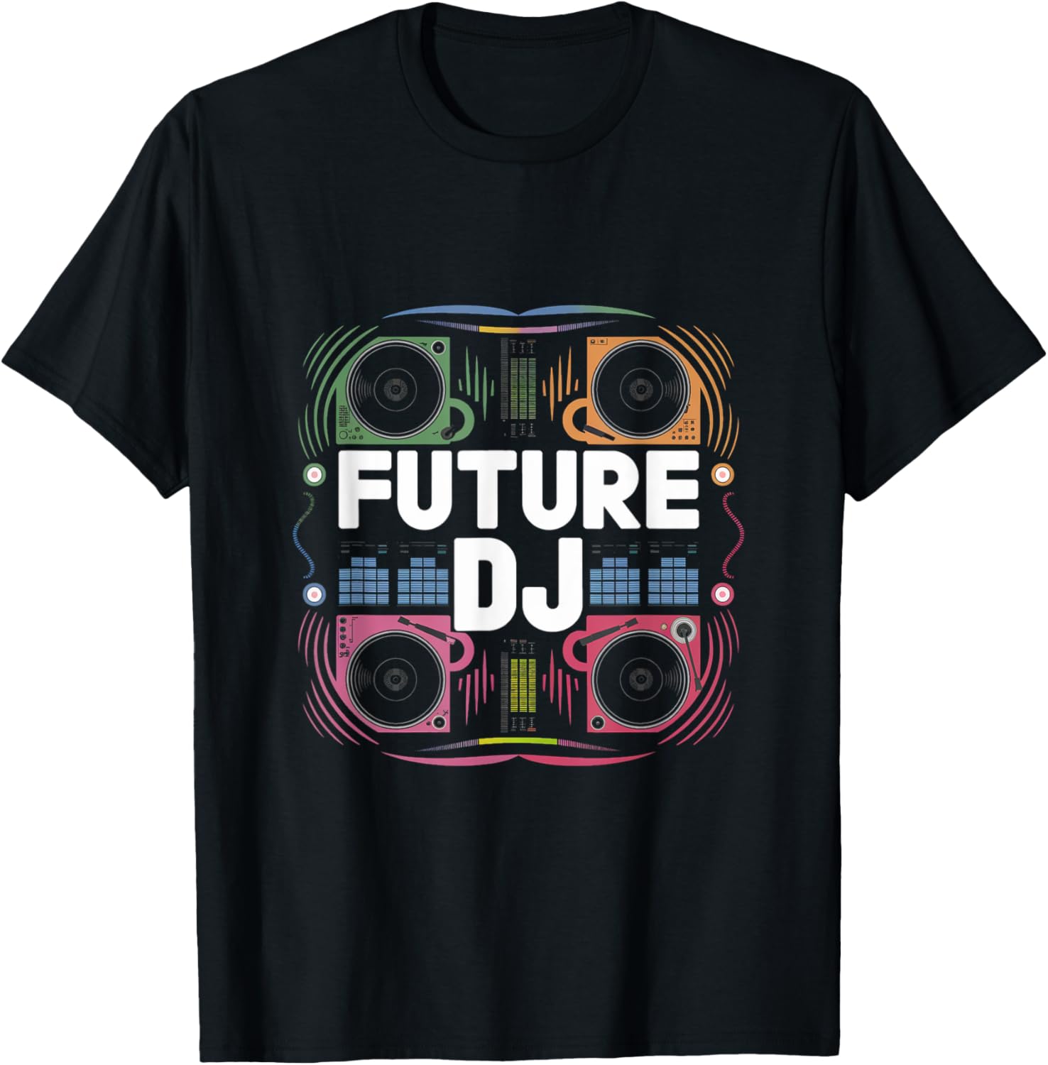 Future DJ Musician Toddler Graduation Kids School Women Men T-Shirt - T-Shirt | Black