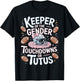 Keeper of The Gender Touchdowns Or Tutus Baby Reveal T-Shirt - T-Shirt | Black