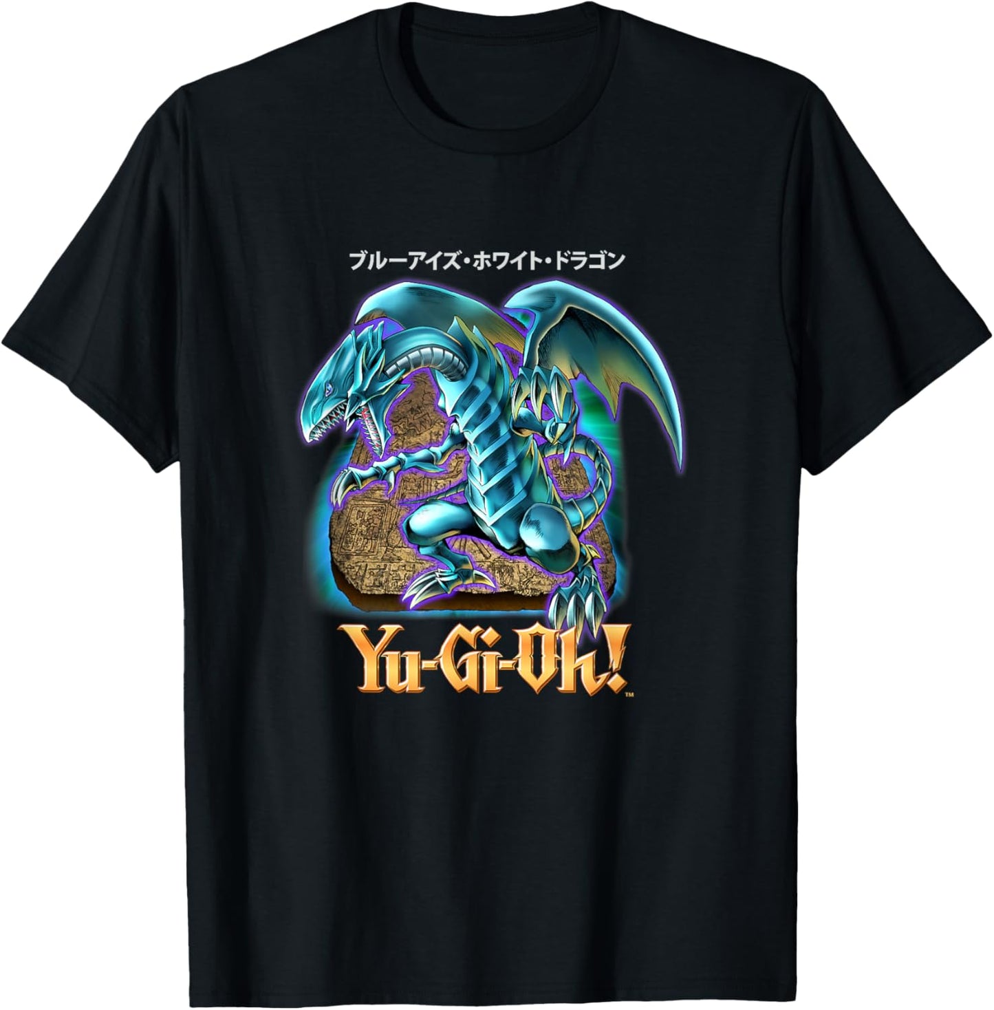 Yu-Gi-Oh! Blue Eyes White Dragon PAPL2500 T-Shirt - T-Shirt | Black