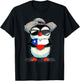 Chilean Flag Heart Penguin Chilean Pride Chilean Roots Chile T-Shirt - T-Shirt | Black