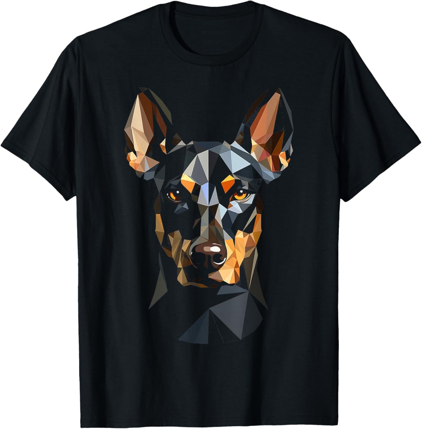 Doberman Motif Pet Art Dog Doberman T-Shirt - T-Shirt | Black