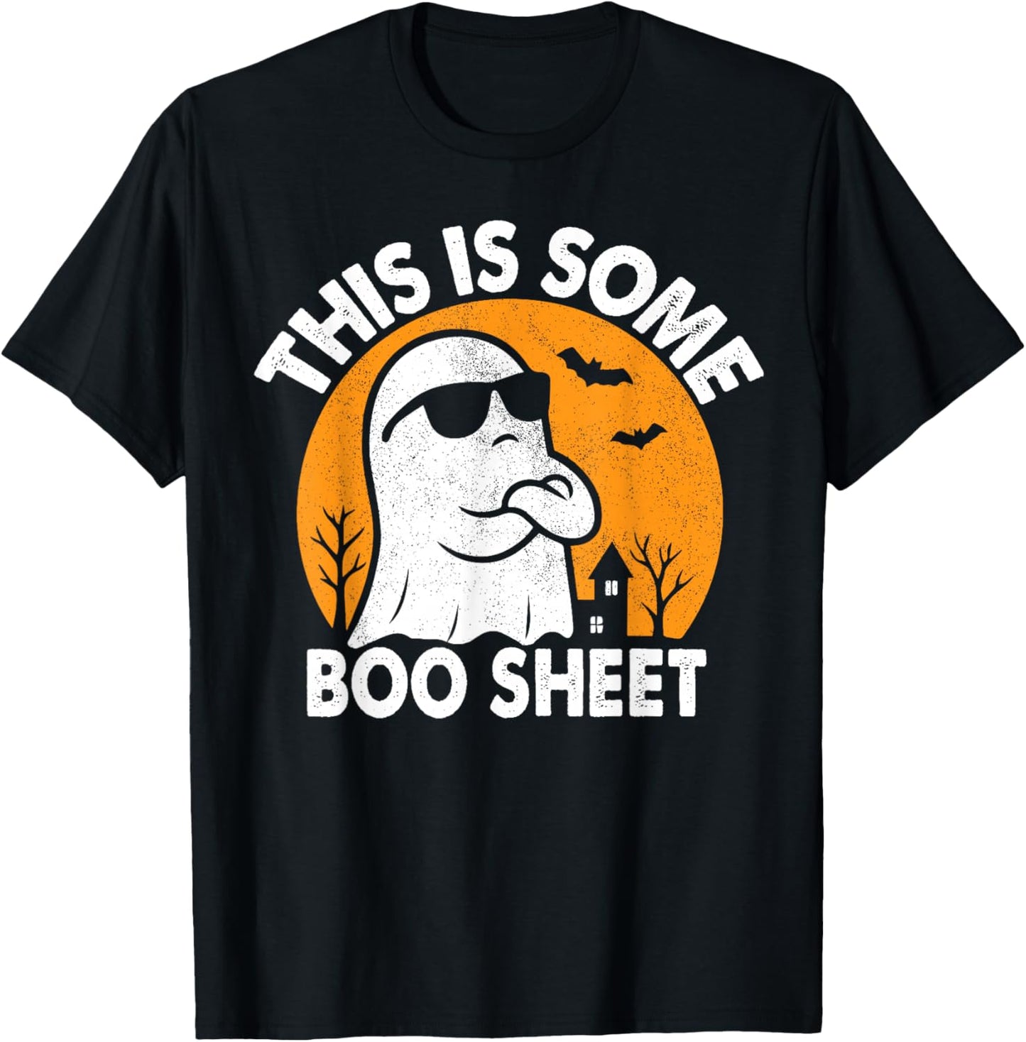 Cool Ghost Funny Halloween Costume Spooky Party T-Shirt - T-Shirt | Black