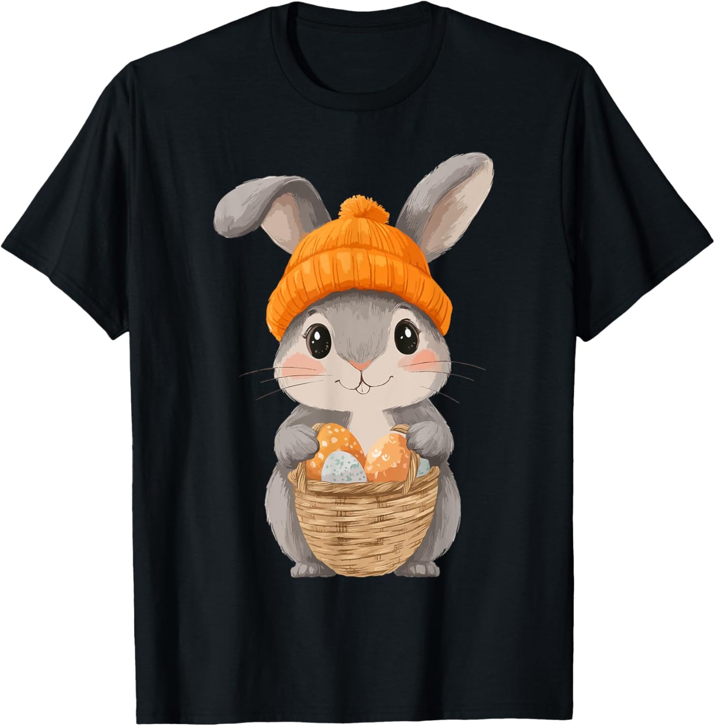Easter Rabbit Costume Kids Girls Boys Decor Easter Bunny T-Shirt - T-Shirt | Black