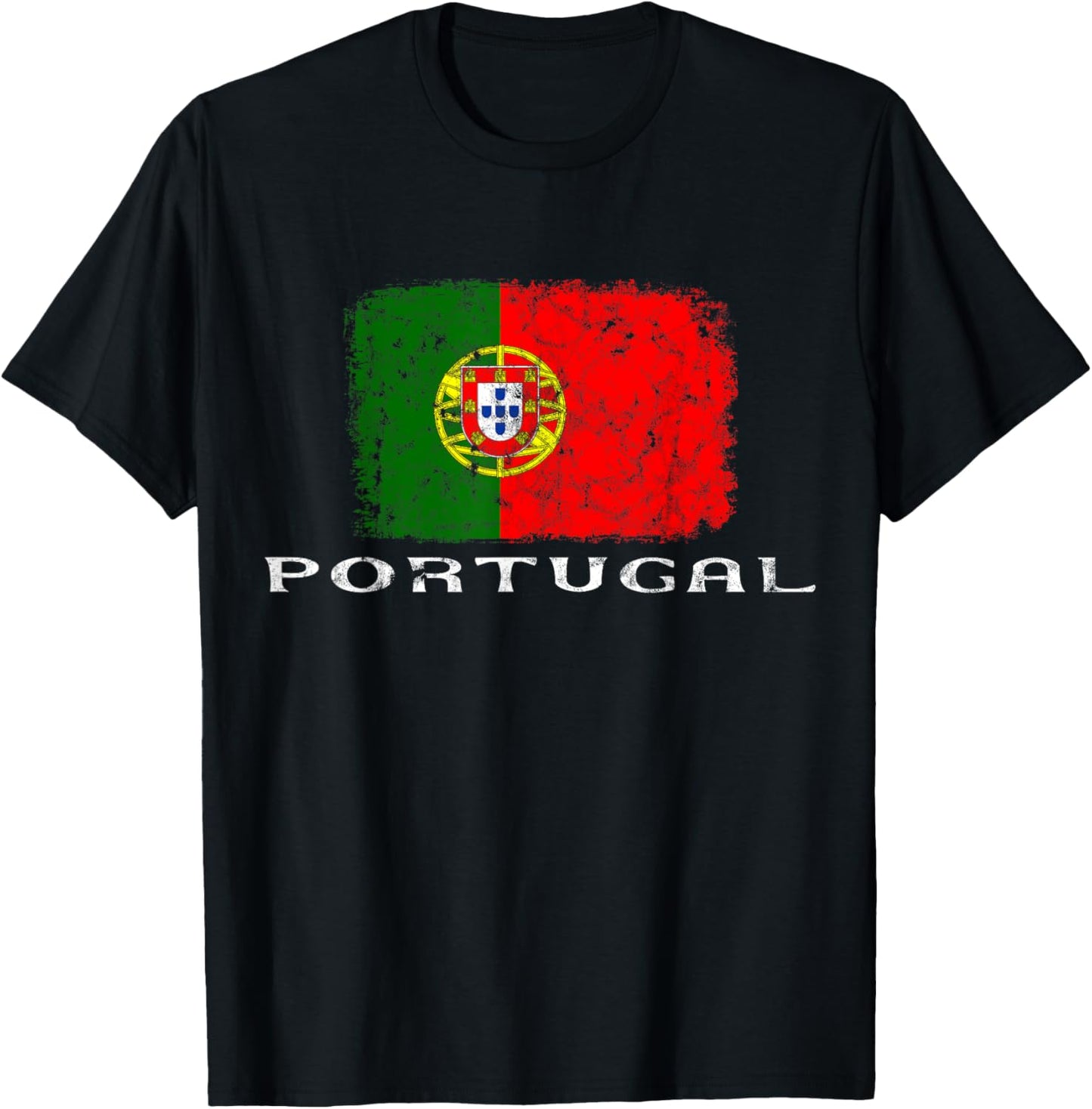 Portugal Flag, Portugal Travel, Portugal Vacation, Portugal T-Shirt - T-Shirt | Black