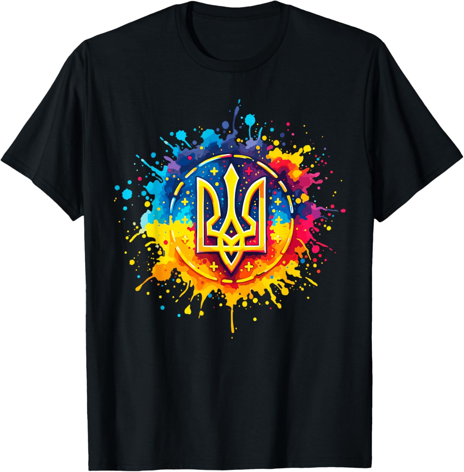 Ukraine Tryzub Ukrainian Trident T-Shirt - T-Shirt | Black