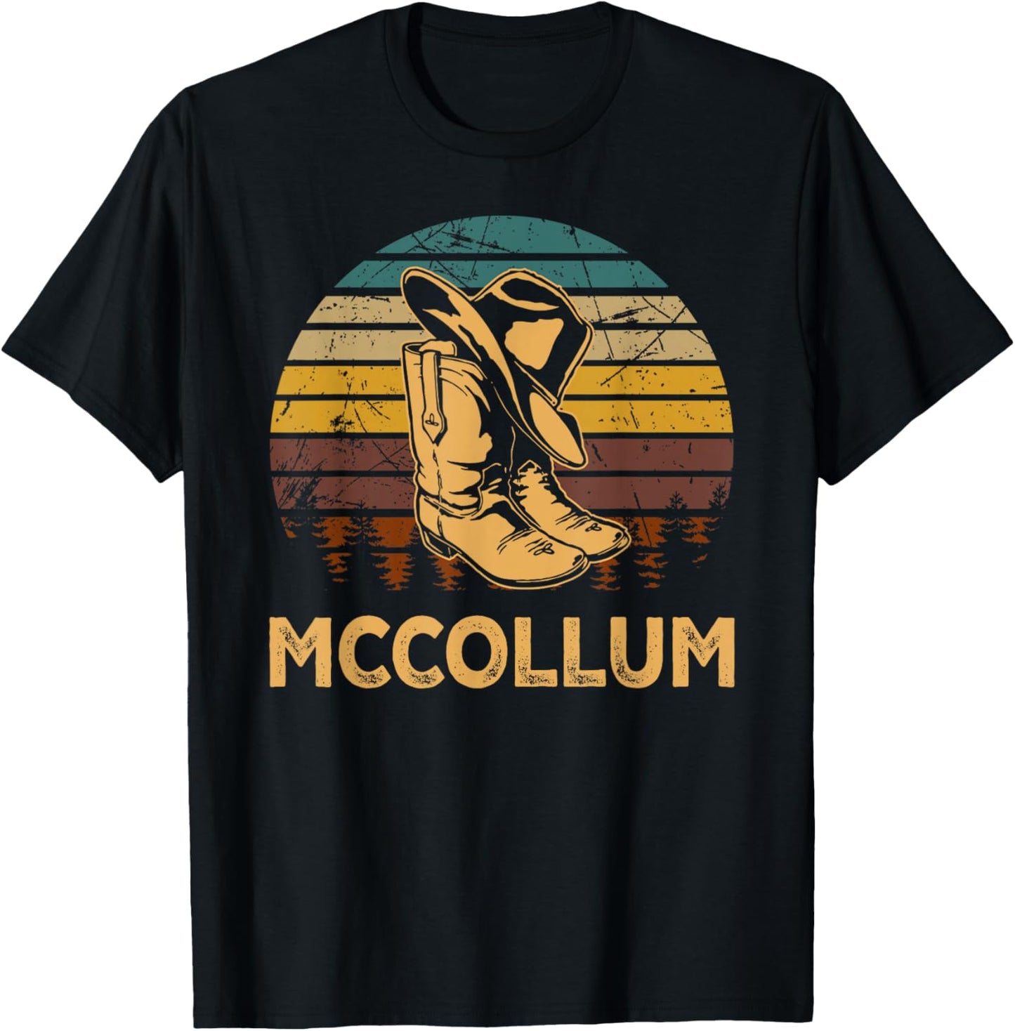 Vintage McCollum Personalized McCollum Birthday Family Pride T-Shirt - T-Shirt | Black
