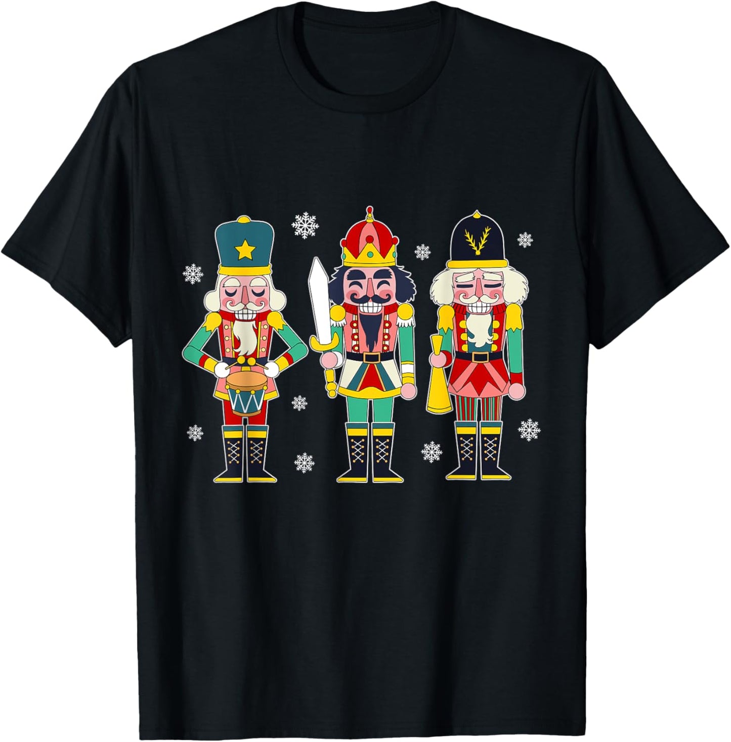 Vintage Nutcracker Squad Christmas 2024 Xmas Matching Women T-Shirt - T-Shirt | Black