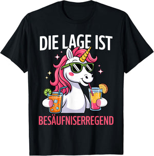 Die Lage ist besäufniserregend Unicorn Costume Carnival T-Shirt - T-Shirt | Black