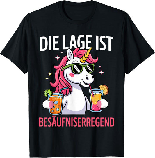 Die Lage ist besäufniserregend Unicorn Costume Carnival T-Shirt - T-Shirt | Black