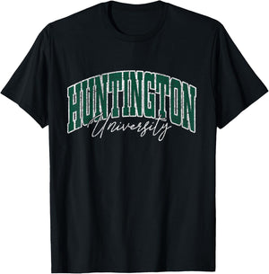 Huntington Varsity Arch Collegiate Women T-Shirt - T-Shirt | Black