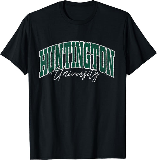 Huntington Varsity Arch Collegiate Women T-Shirt - T-Shirt | Black