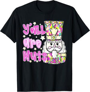 Y'all Are Nuts Funny Design T-Shirt - T-Shirt | Black