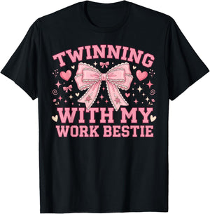 Twin Day Spirit Week Twinning with Work Bestie Matching T-Shirt - T-Shirt | Black