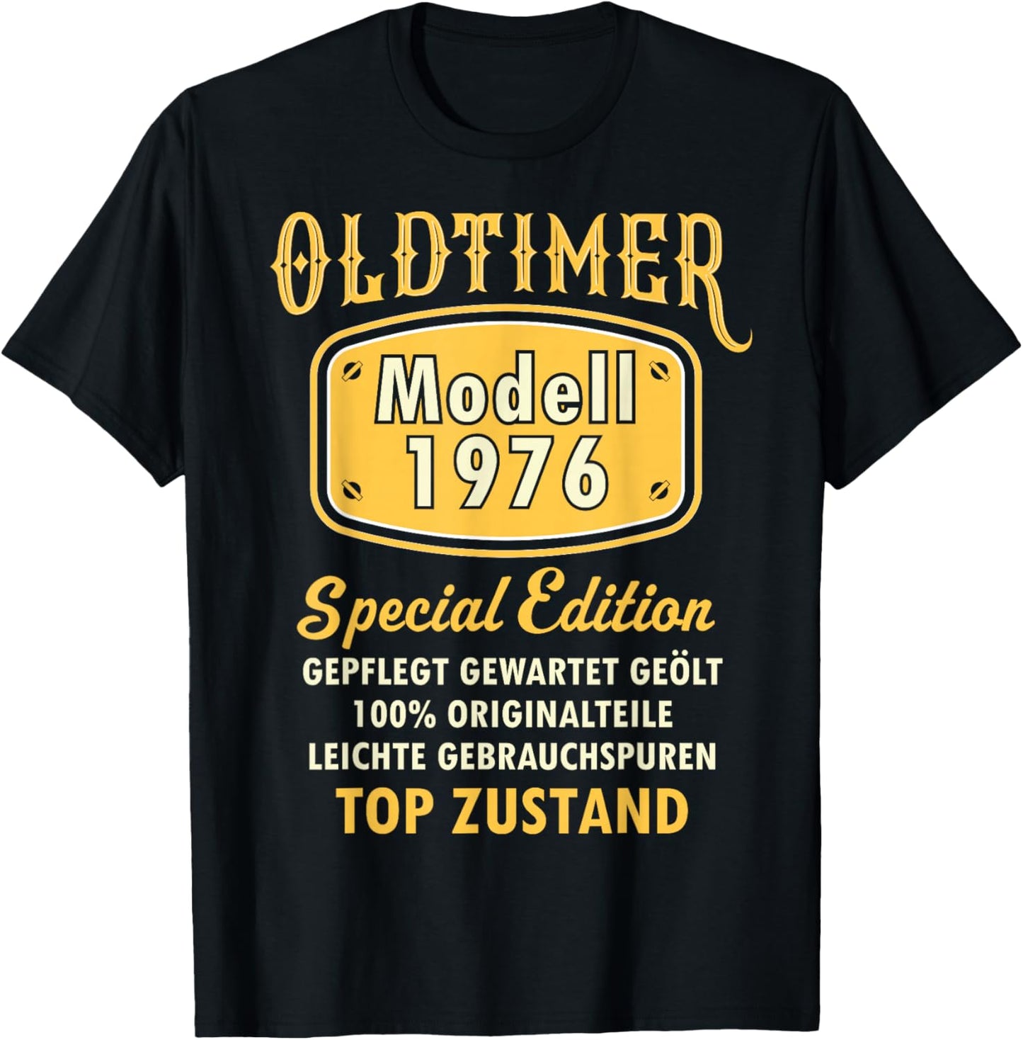 1976 Birthday Man 50th Decoration Funny 50s 50th Birthday T-Shirt - T-Shirt | Black