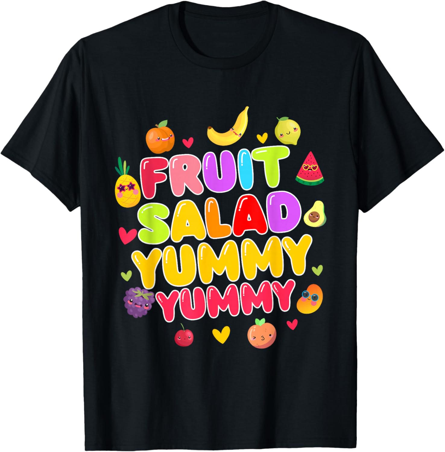 Fruit Salad Yummy Yummy Fruit Salad Theme Party T-Shirt - T-Shirt | Black
