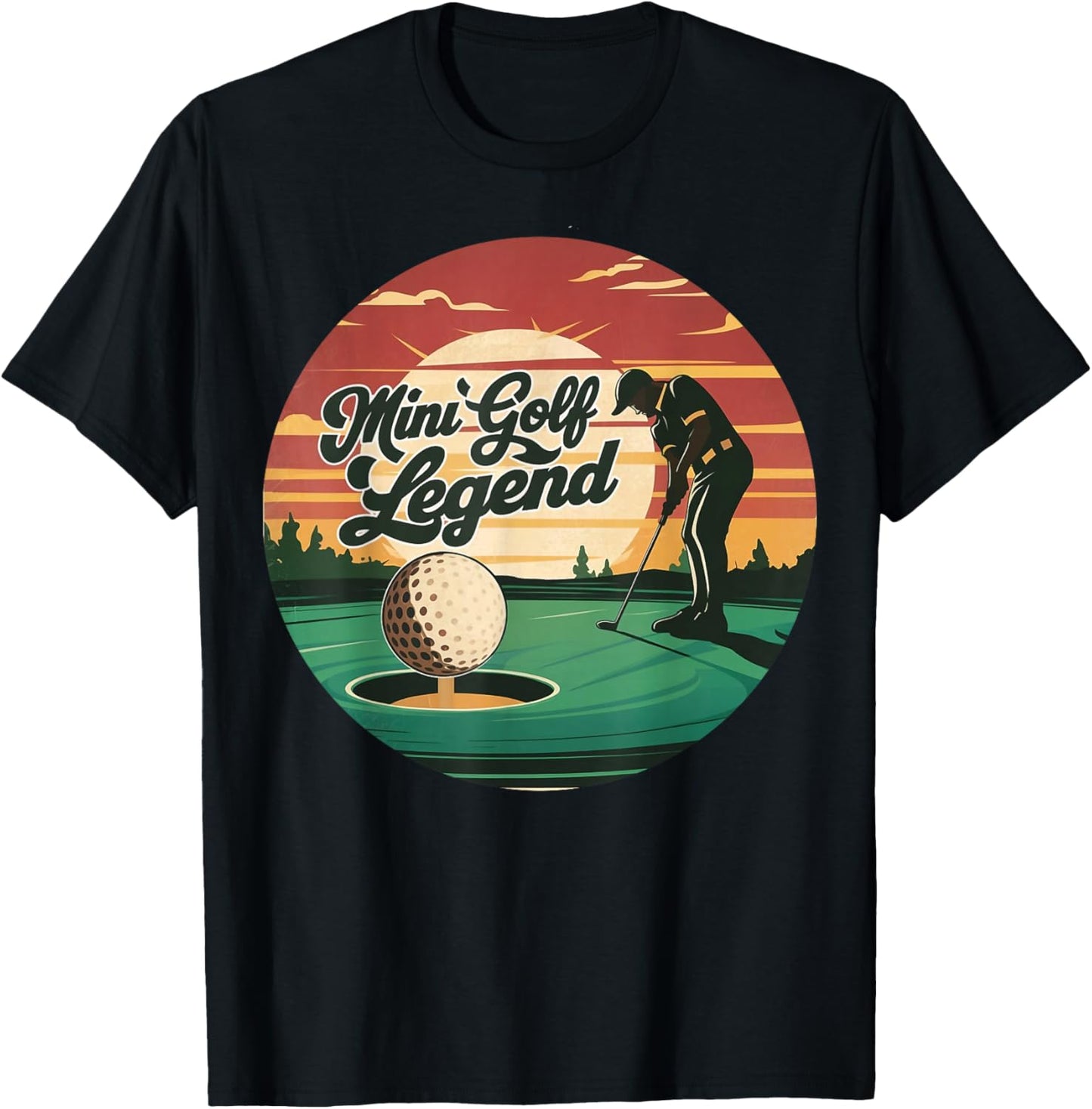 Mini Golf Legend Husband Golfing Player Mini Golf Lover T-Shirt - T-Shirt | Black