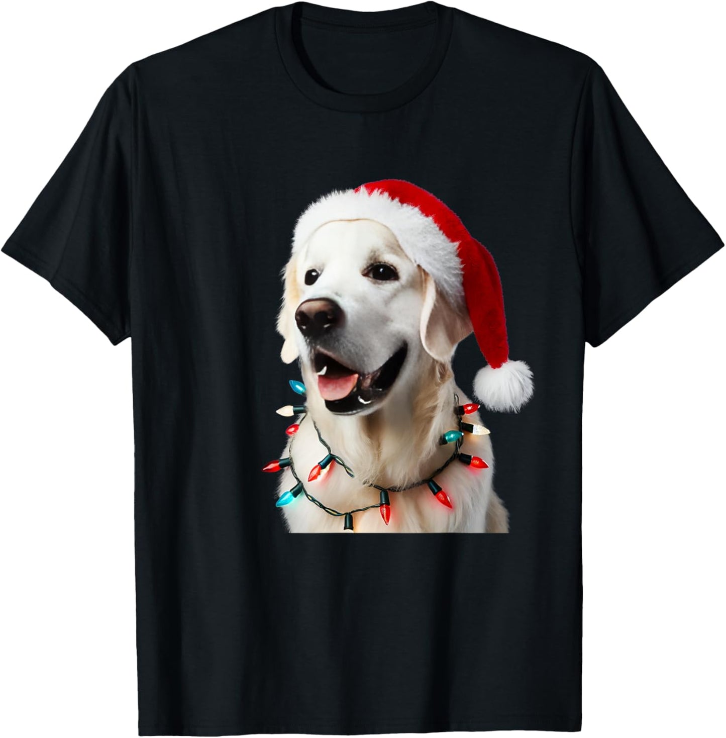 Christmas English Cream Golden Retriever Mom Dog Puppy Xmas T-Shirt - T-Shirt | Black