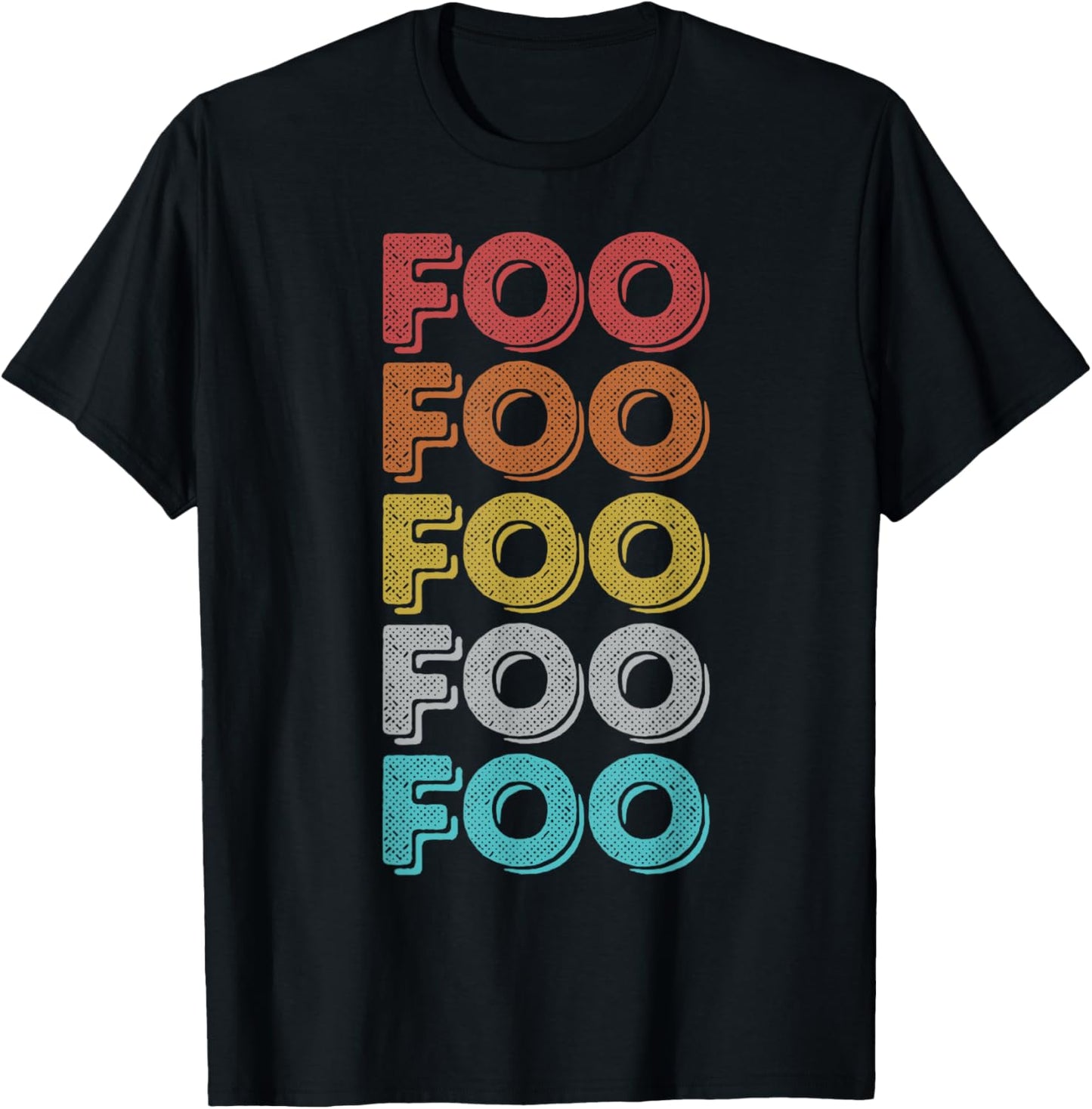 Vintage Retro Foo T-Shirt - T-Shirt | Black
