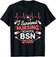 Nurse Est 2026Rn Nursing School Graduation Graduate BSN T-Shirt - T-Shirt | Black