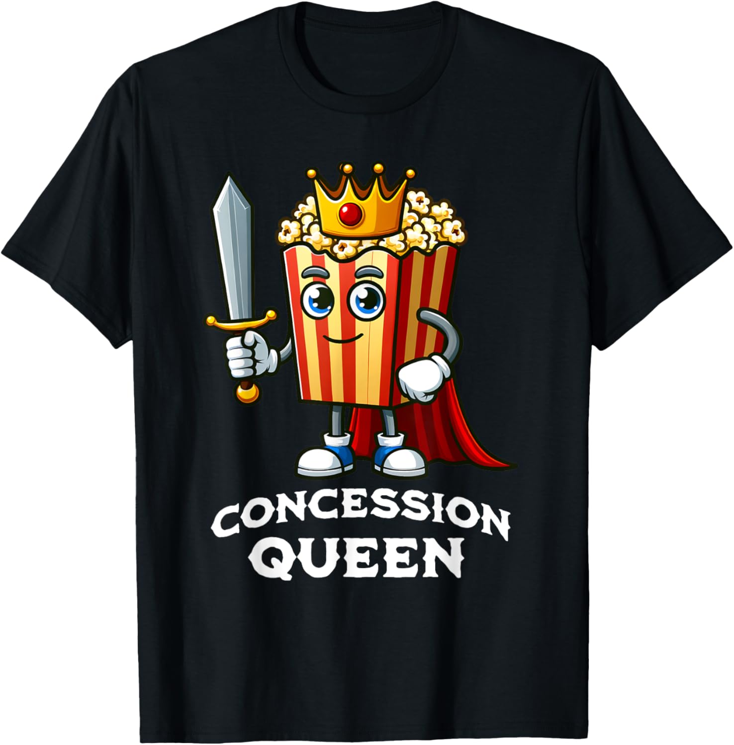 Concession Movie Queen Funny Movie Lovers Saying T-Shirt - T-Shirt | Black