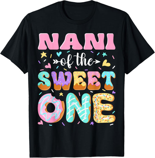 Nani of The Sweet One First Birthday Matching Family T-Shirt - T-Shirt | Black