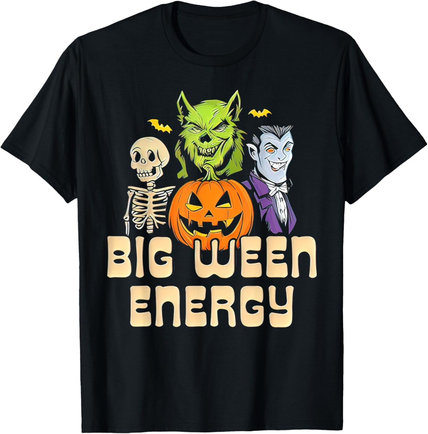 Halloween Big Ween Energy T-Shirt - T-Shirt | Black