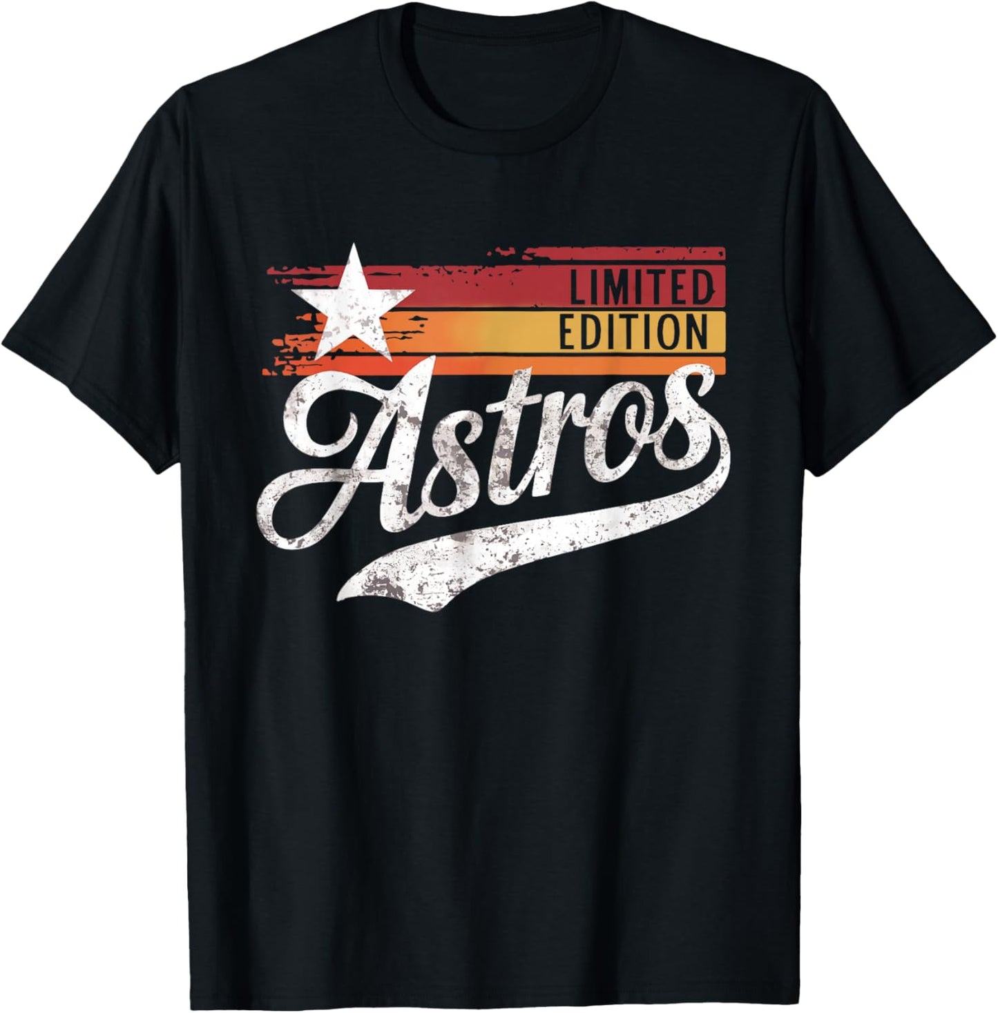 Retro Astros Name Vintage Style 70s 80s T-Shirt - T-Shirt | Black