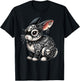 Gothic Filigree Rabbit with Skulls T-Shirt - T-Shirt | Black