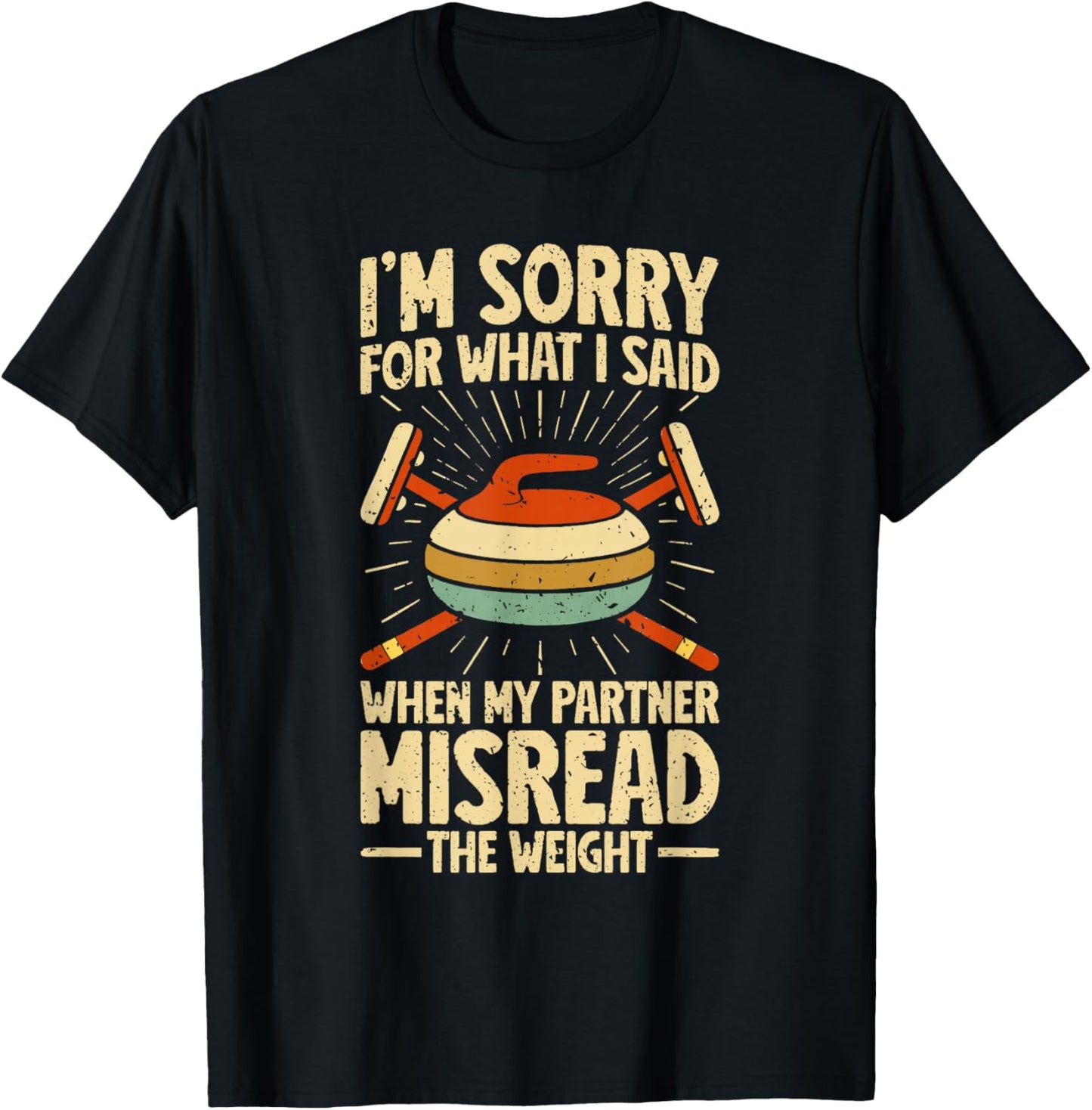 Funny Curling Sport Curler T-Shirt - T-Shirt | Black