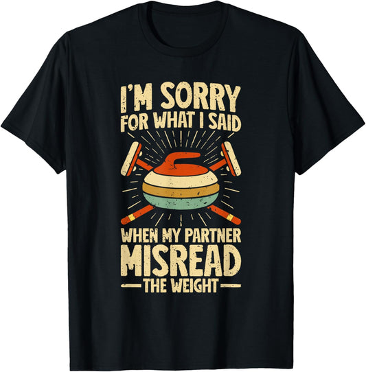 Funny Curling Sport Curler T-Shirt - T-Shirt | Black