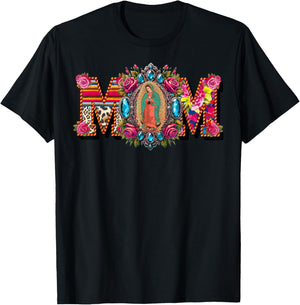 Heritage Mexican Mom Virgen de Guadalupe Mother's Day T-Shirt - T-Shirt | Black