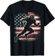 American Football Player Patriotic T-Shirt - T-Shirt | Black