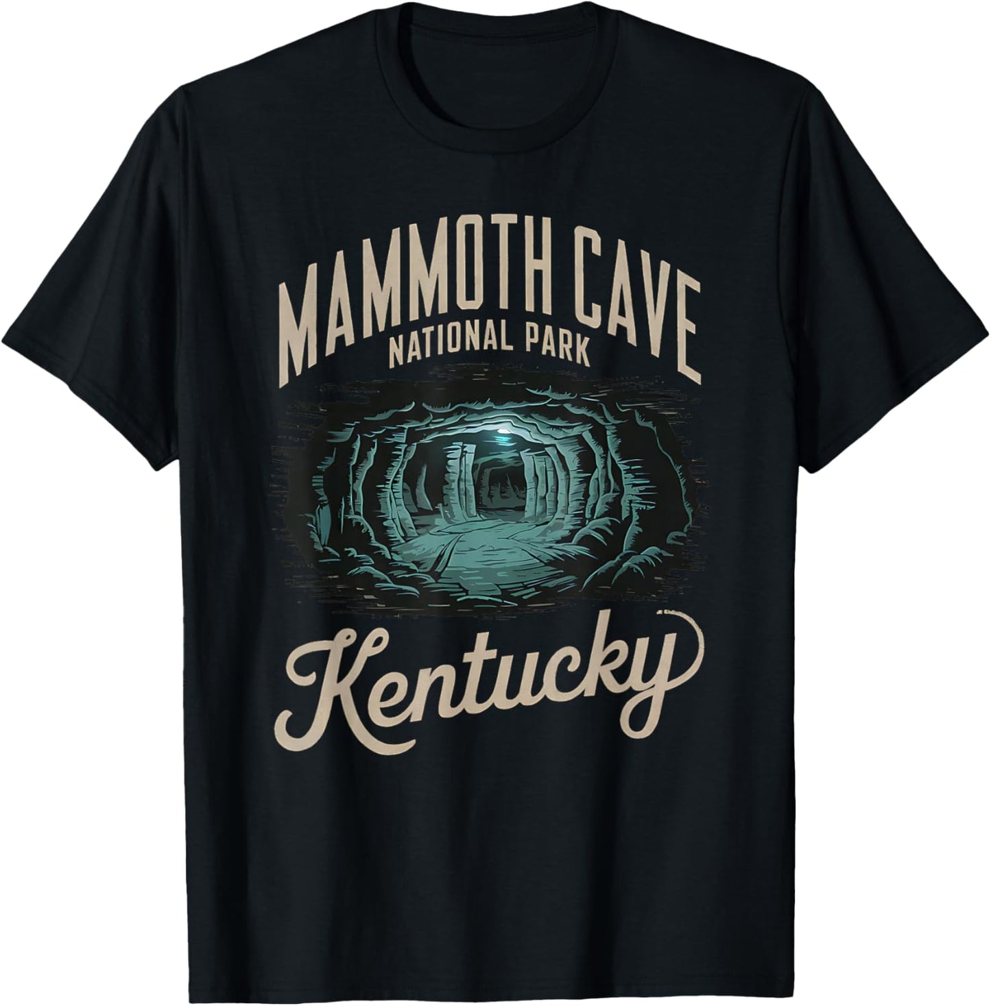 Explore Magnificent Mammoth Cave National Park Kentucky T-Shirt - T-Shirt | Black
