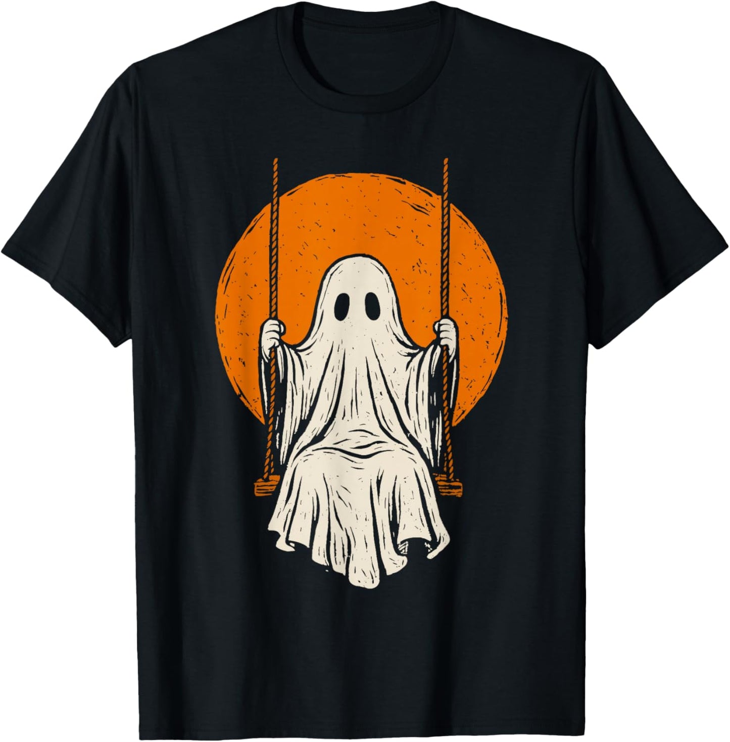 Retro Vintage Ghost Swing Halloween Costume Men Women Kids T-Shirt - T-Shirt | Black